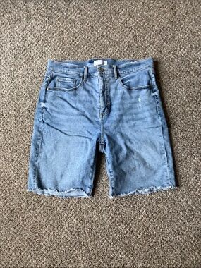 LOFT Light Blue Cutoff Denim Shorts